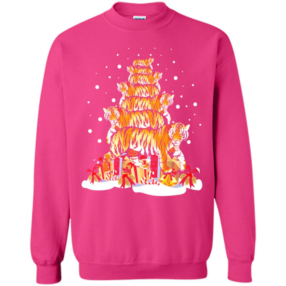 Tiger Christmas Tree Funny Merry Christmas - Sweatshirt