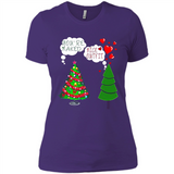 Fir Loves Christmas Tree Funny Undecorated Joke - Ladies' Boyfriend T-Shirt