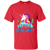 Unicorns are born in February Birthday Rainbow Gift Custom Ultra Cotton