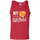 Clemson Tiger Paw Football My Heart is on that Field - Tank Top