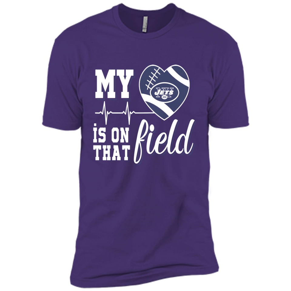 New York Jets Football My Heart is on that Field - Premium Short Sleeve T-Shirt