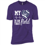 New York Jets Football My Heart is on that Field - Premium Short Sleeve T-Shirt