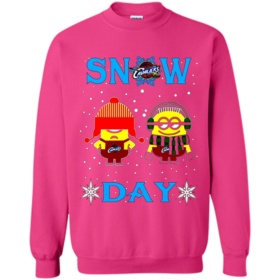 Snow Day Shirt For Cleveland Cavaliers Vs Minion Fans pingpong