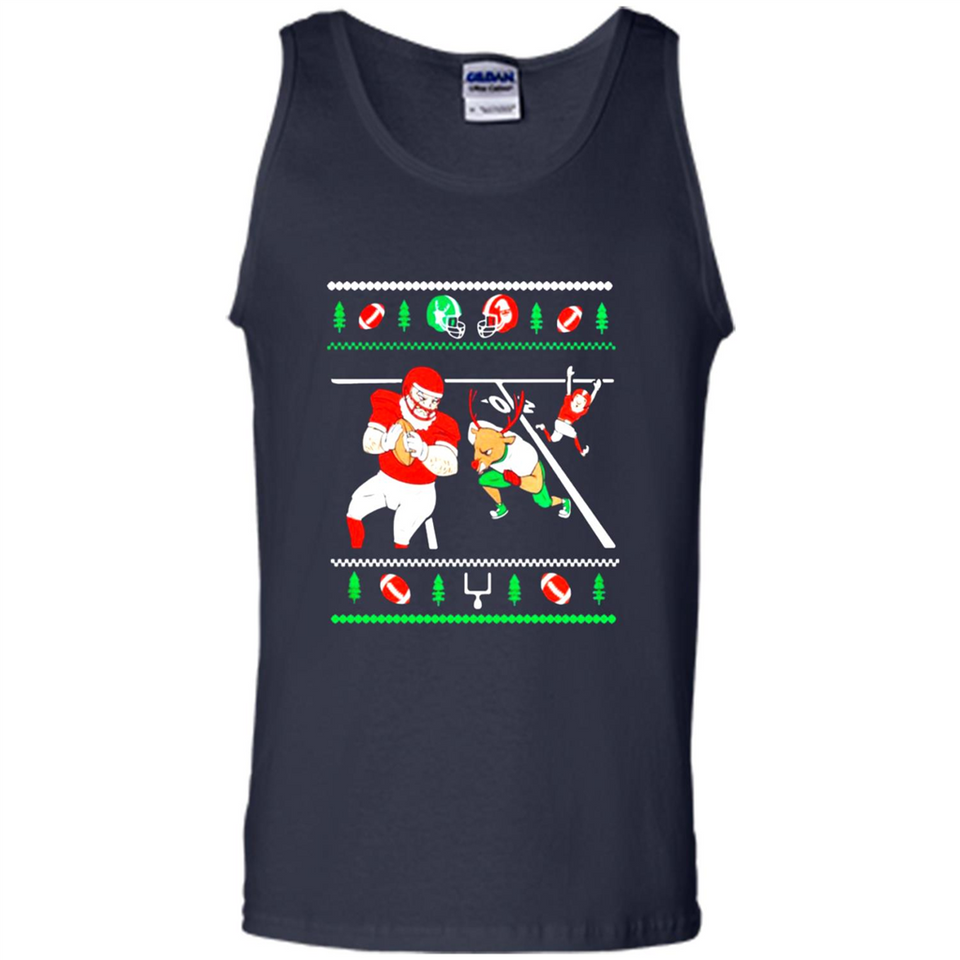 Santa vs Deer Football Ugly Christmas PINGPONG
