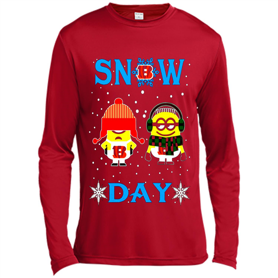 Snow Day Shirt For Cincinnati Bengals Vs Minion Fans pingpong