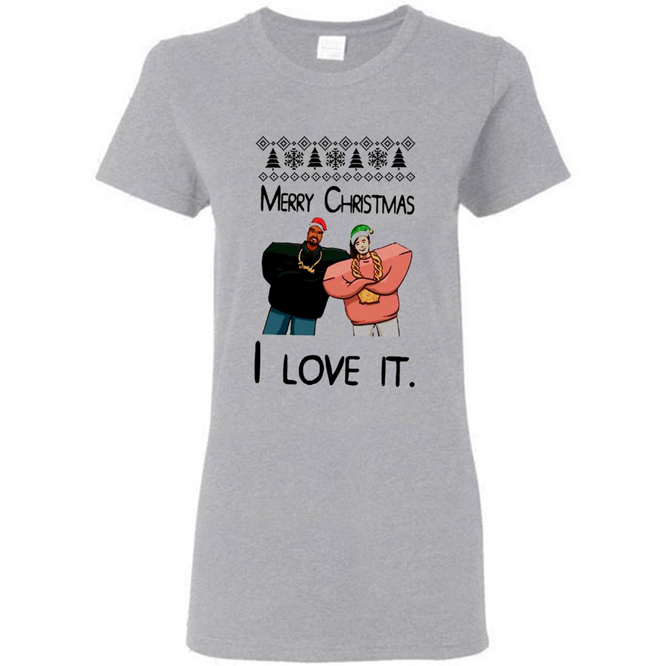 Drake Merry Christmas I love it sweatshirt PINGPONG - Ladies Short-Sleeve