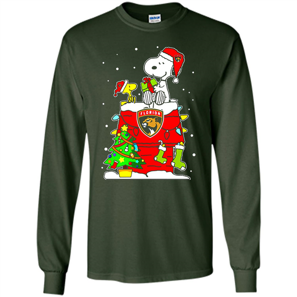 Florida Panthers Snoopy Ugly Christmas Sweaters - Long Sleeve T-Shirt