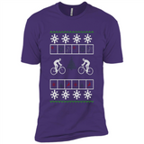 Christmas Ugly Sweater Cycling - Best Ugly Christmas Sweater - Premium Short Sleeve T-Shirt