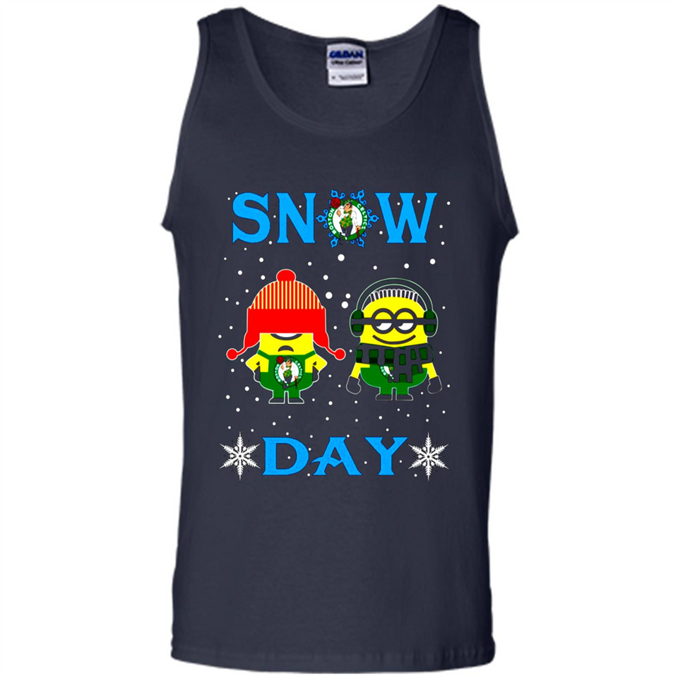 Snow Day Shirt For Boston Celtics Vs Minion Fans pingpong