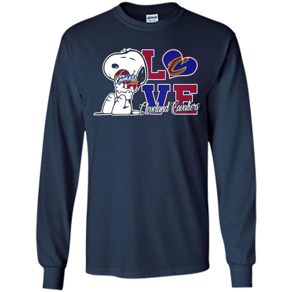 Snoopy loves NBA Cleveland Cavaliers - Long Sleeve T-Shirt