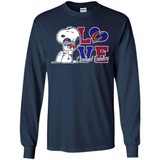 Snoopy loves NBA Cleveland Cavaliers - Long Sleeve T-Shirt