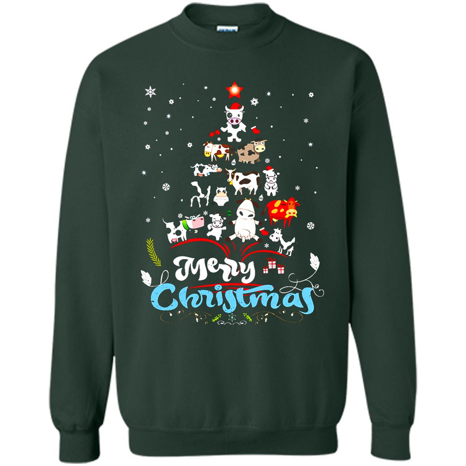 Christmas Ugly Sweater Animal Tree Pine Merry Christmas - Sweatshirt
