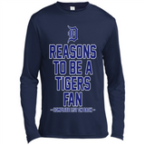 Reasons to be a Detroit Tigers Fan Complete List on Back - Canvas Long Sleeve T-Shirt