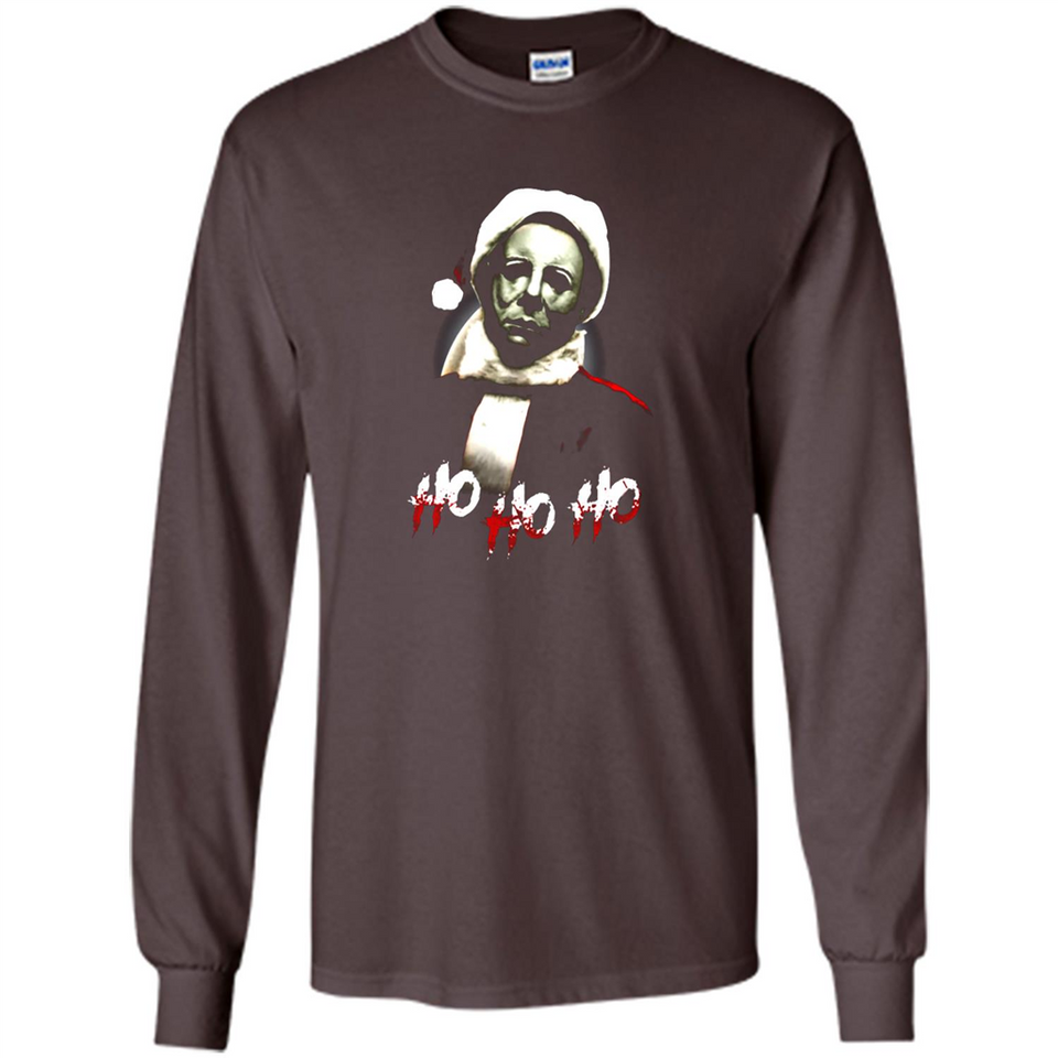 Santa Michael Myers Ho Ho Ho Merry Christmas Sweatshirt - Long Sleeve T-Shirt