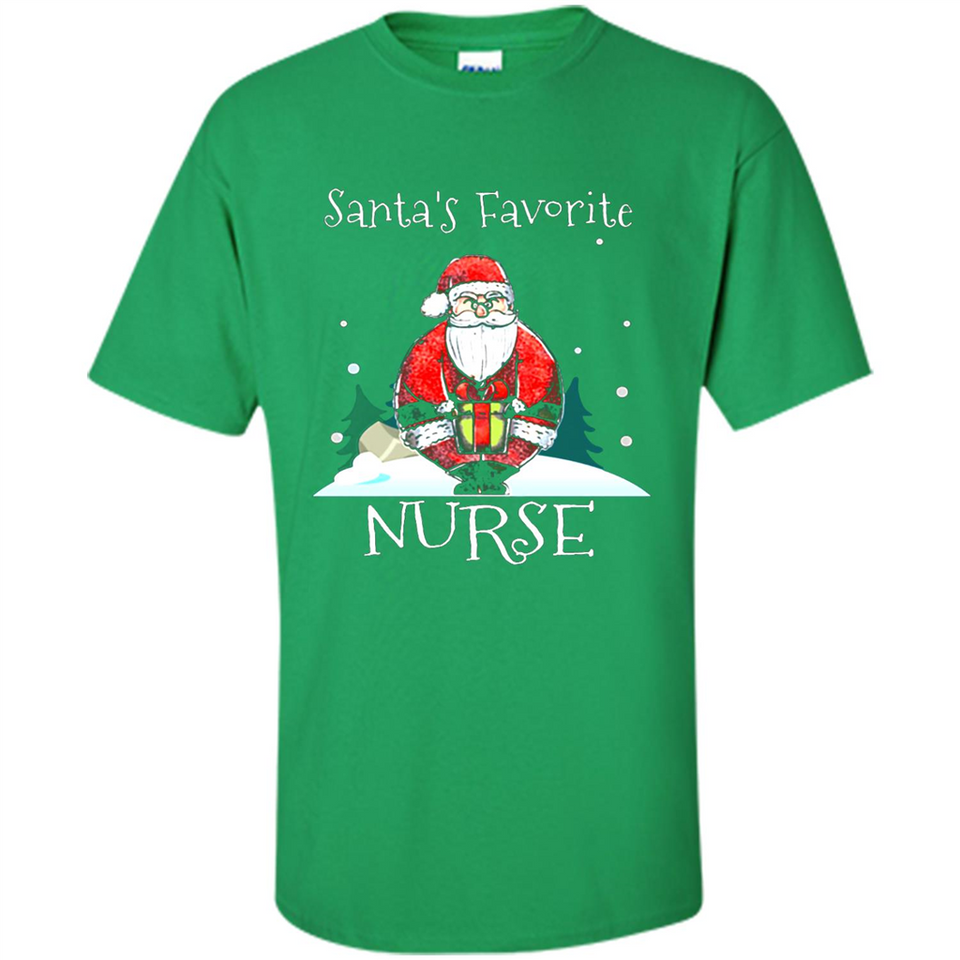 Funny Christmas Nurse Shirt, Santa_s Favorite Nurse - Shirt