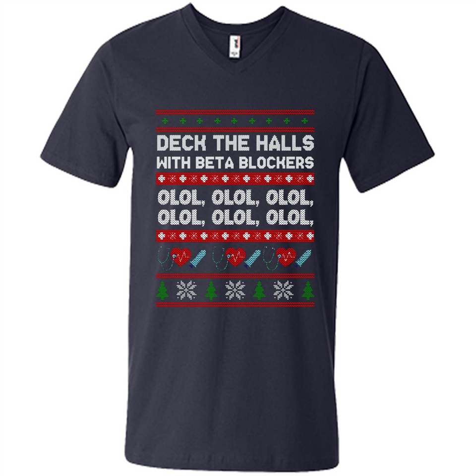 Nurse Christmas Deck The Hall Beta Blockers Sweatshirt - Men's V-Neck