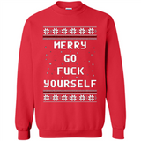 Merry go fuck yourself Christmas sweatshirt PINGPONG