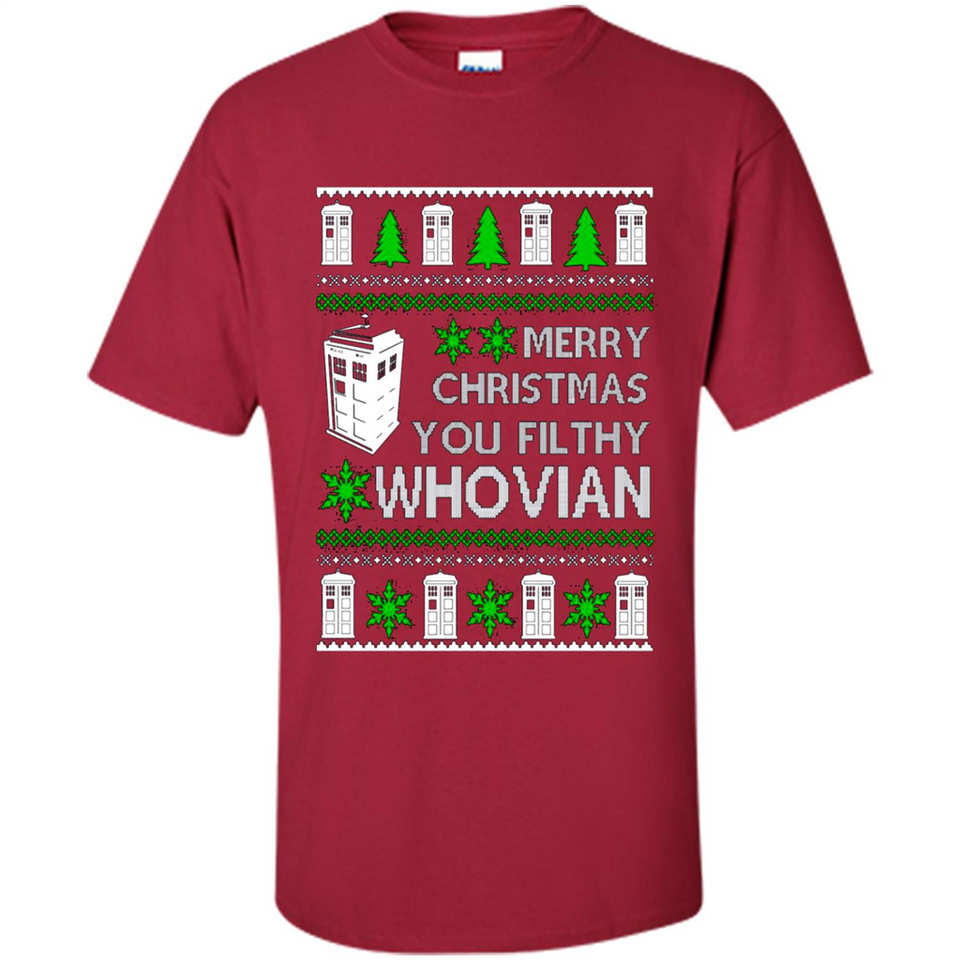 Merry Christmas You Filthy Whovian ugly sweater PINGPONG