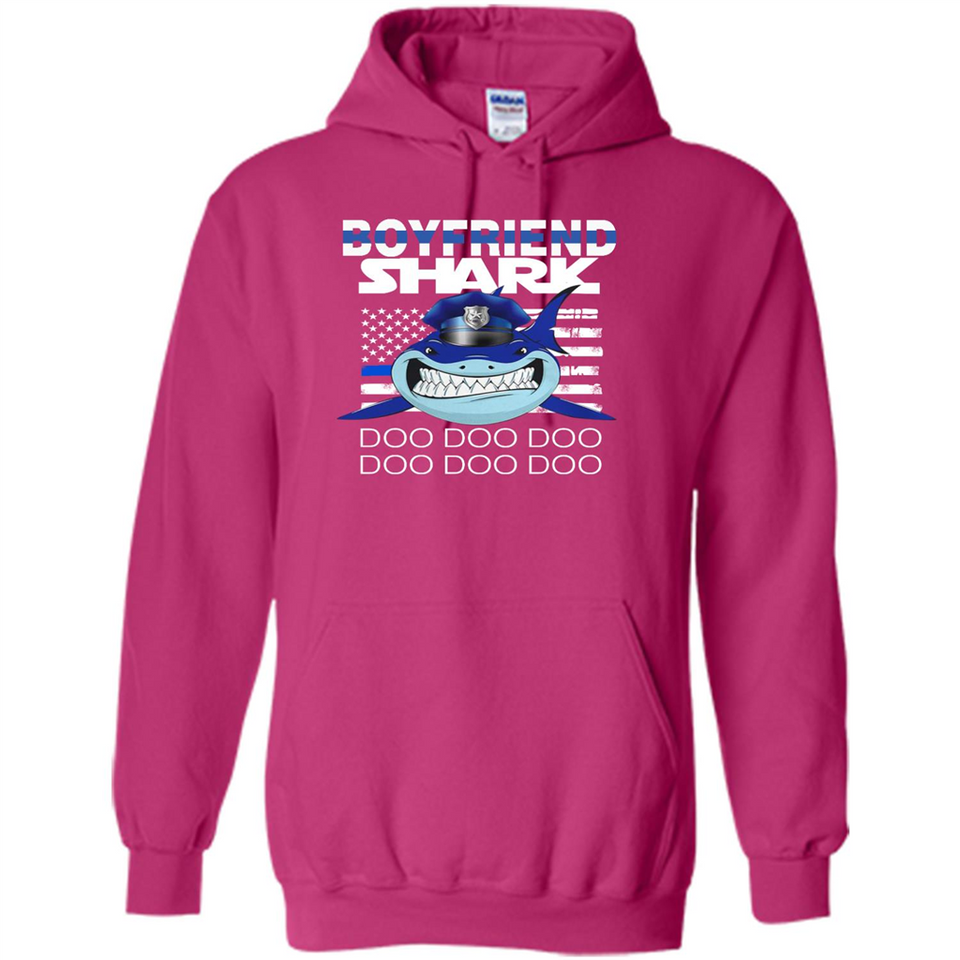 Police boyfriend Shark Blue Line Tee