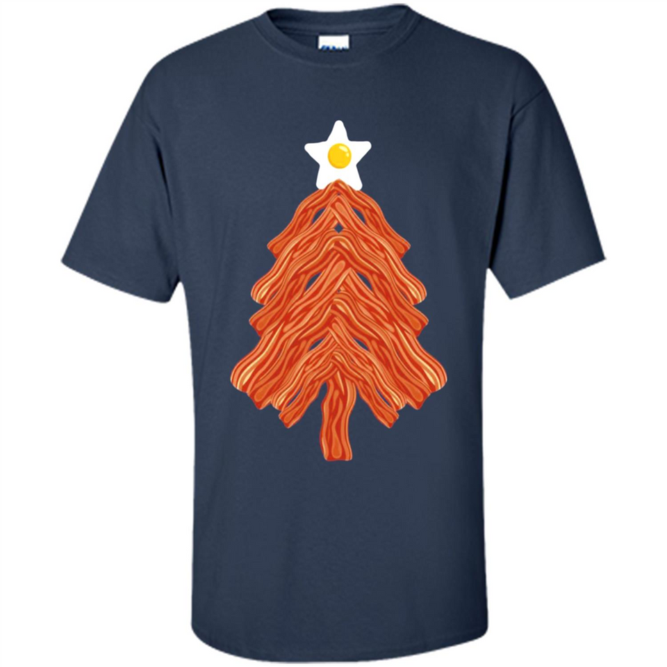 Bacon & Eggs Over Easy Fried Food Breakfast Xmas Tree Foodie - Shirt