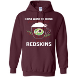 I Just Want To Drink Hot Chocolate & Watch Washington Redskins Ugly Christmas Sweater PINGPONG