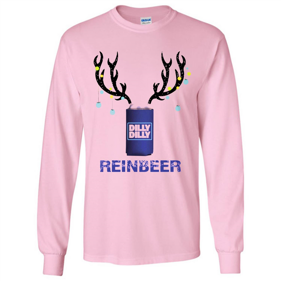 Dilly Dilly Reinbeer Funny Beer Reindeer Christmas Sporty - Long Sleeve T-Shirt