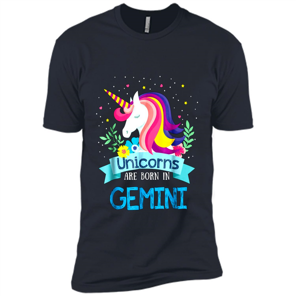 Unicorns are born in Gemini Birthday Rainbow Gift Custom Ultra Cotton