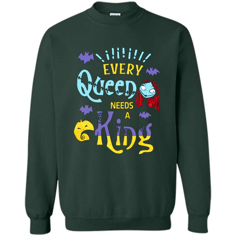 Nightmare Before Christmas Shirt - Sally Glitter Shirt - Every Queen needs a King PINGPONG