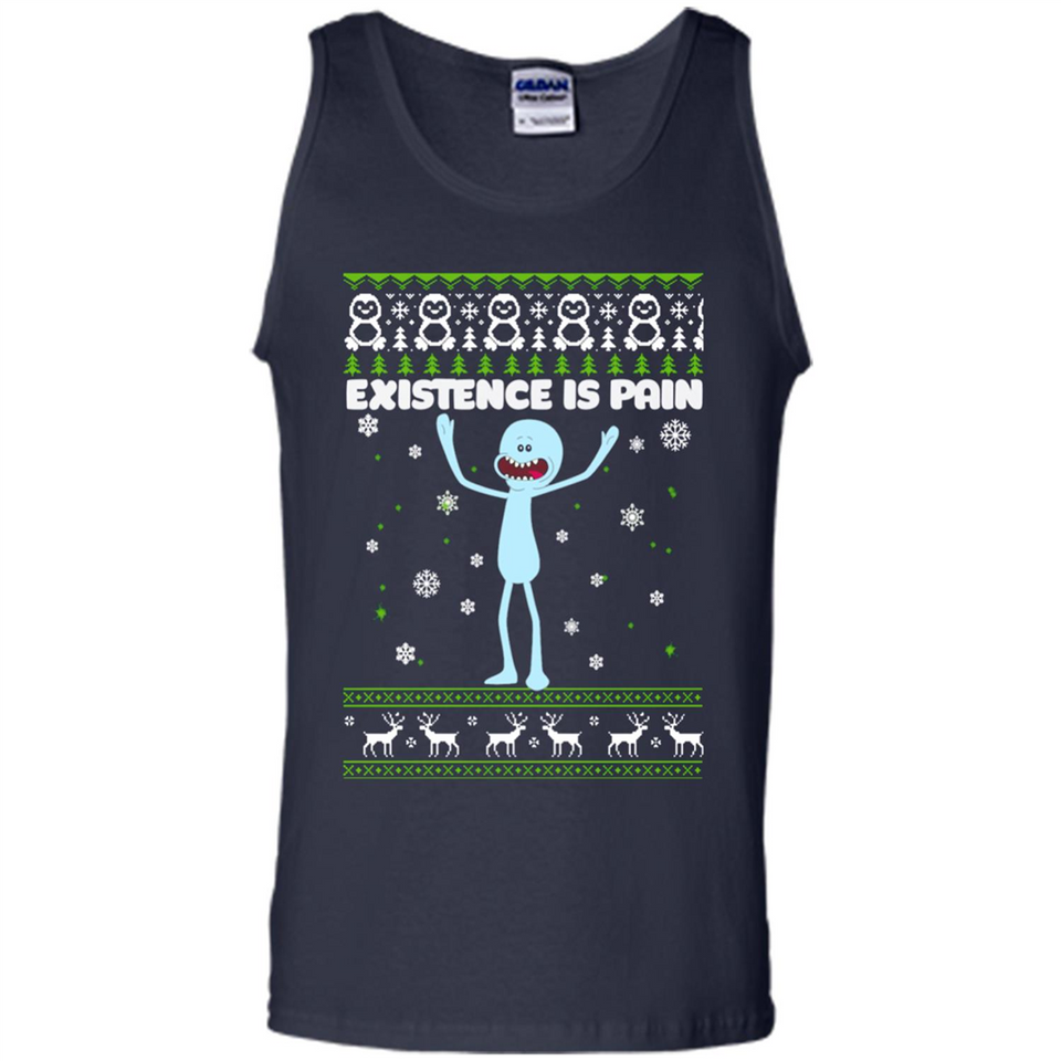 Mr Meeseeks Xistence Is Pain Ugly Christmas - Tank Top