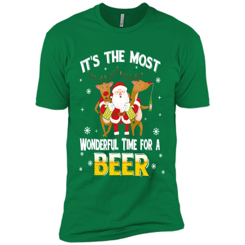 Its The Most Wonderful Time for a Beer - Premium Short Sleeve T-Shirt