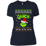 The Grinch Face Christmas - Ladies' Boyfriend T-Shirt