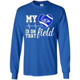 Baltimore Ravens Football My Heart is on that Field - Long Sleeve T-Shirt