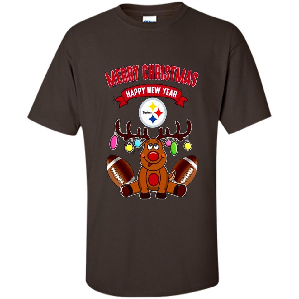 Pittsburgh Steelers NFL Reindeer Funny Merry Christmas And Happy New Year