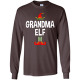 Grandma Elf Shirt -Family Matching Christmas Pajamas - Long Sleeve T-Shirt