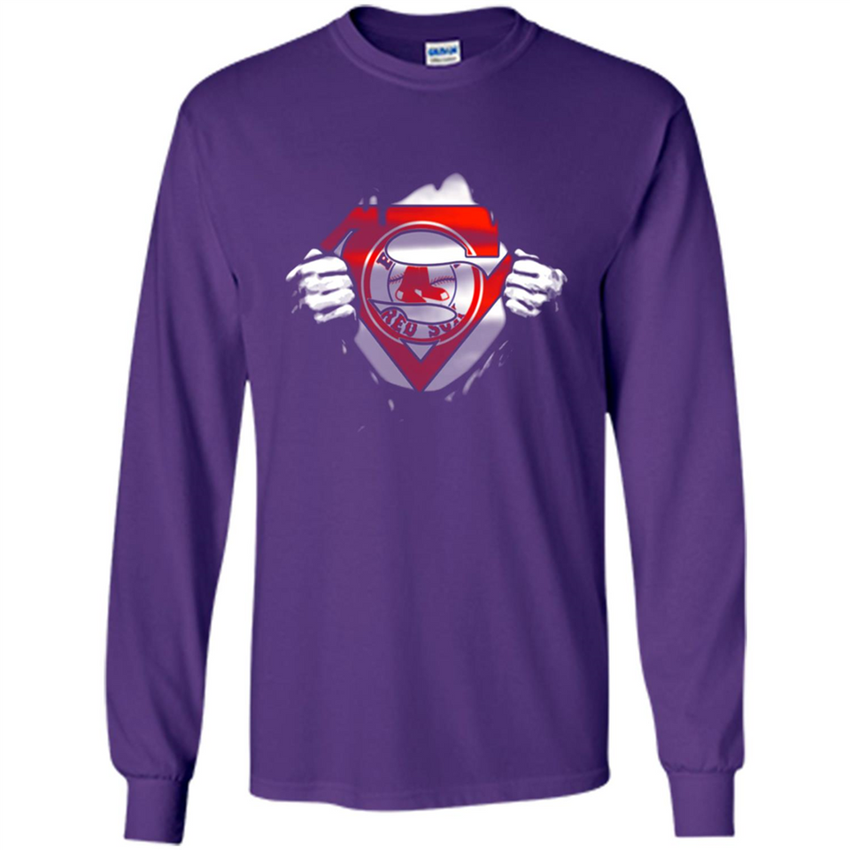 Boston Red Sox And Superman Fans - Long Sleeve T-Shirt