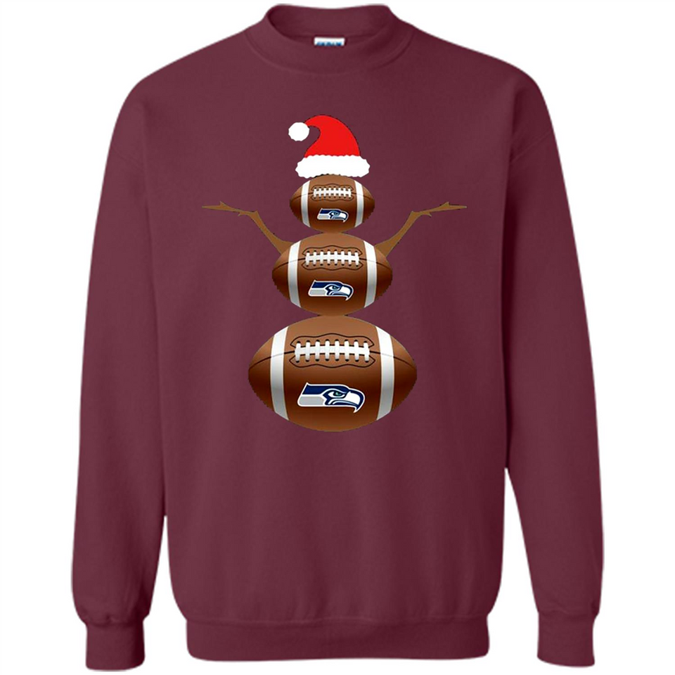 Seattle Seahawks NFL Dabbing Snowman Xmas