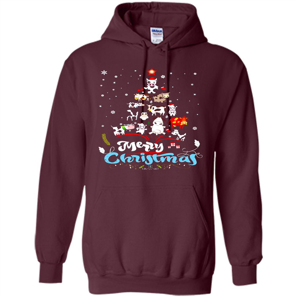 Christmas Ugly Sweater Animal Tree Pine Merry Christmas - Hoodie