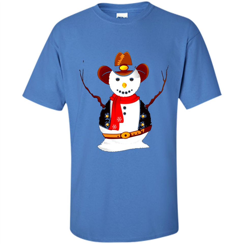 Snowman Cowboy Merry Christmas Xmas