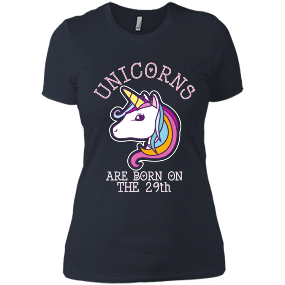 Unicorns Birthday T-shirt Born On The 29th Unicorn Magical