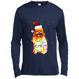 Pomeranian Santa Lights Christmas Dog Xmas Sweatshirt - Canvas Long Sleeve T-Shirt