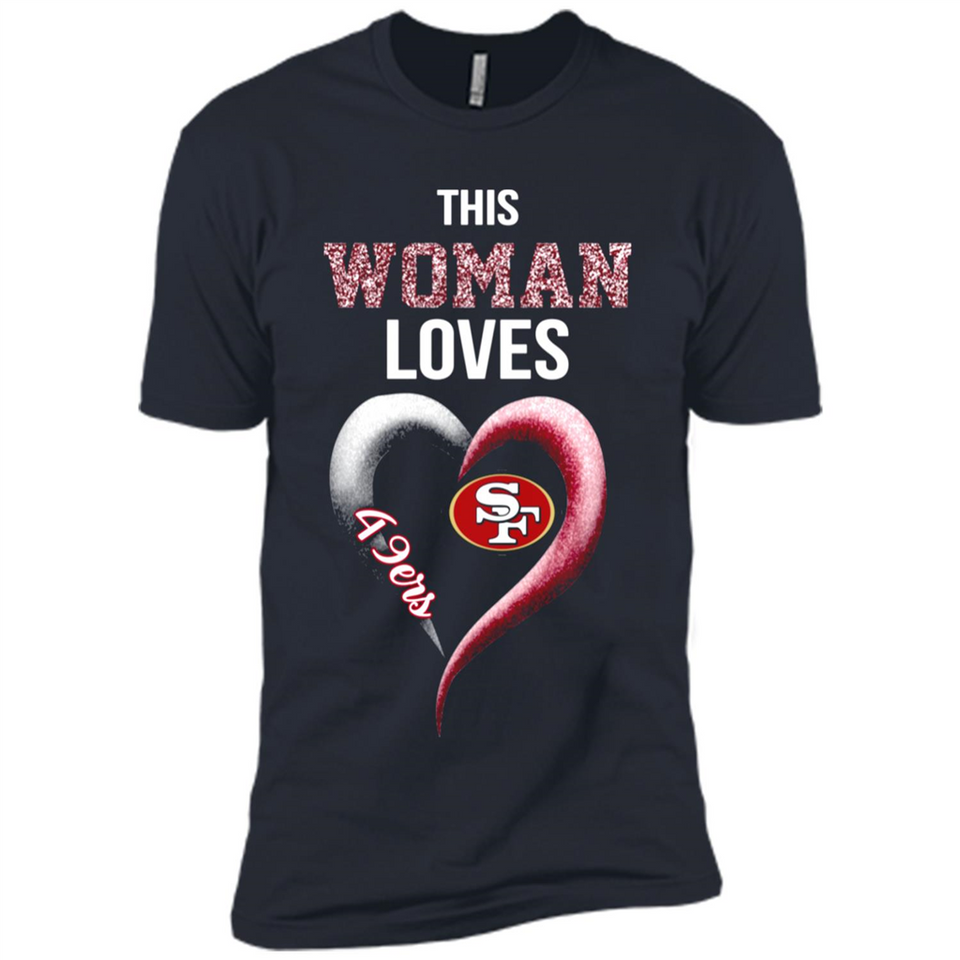 This Woman love 49ers NFL football team - Premium Short Sleeve T-Shirt