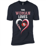 This Woman love 49ers NFL football team - Premium Short Sleeve T-Shirt