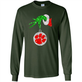 Amazing tee Clemson Tigers Glitter Grinch Monogram Ornament Christmas Gift - Sao chép - Long Sleeve T-Shirt