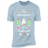 This Fighter Pilot Loves Christmas Tree Shirt with Snowman