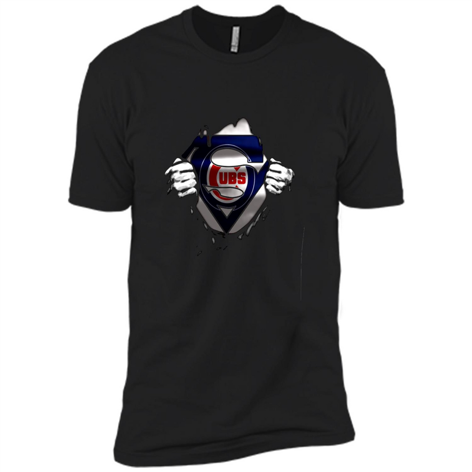 Chicago Cubs And Superman Fans - Premium Short Sleeve T-Shirt