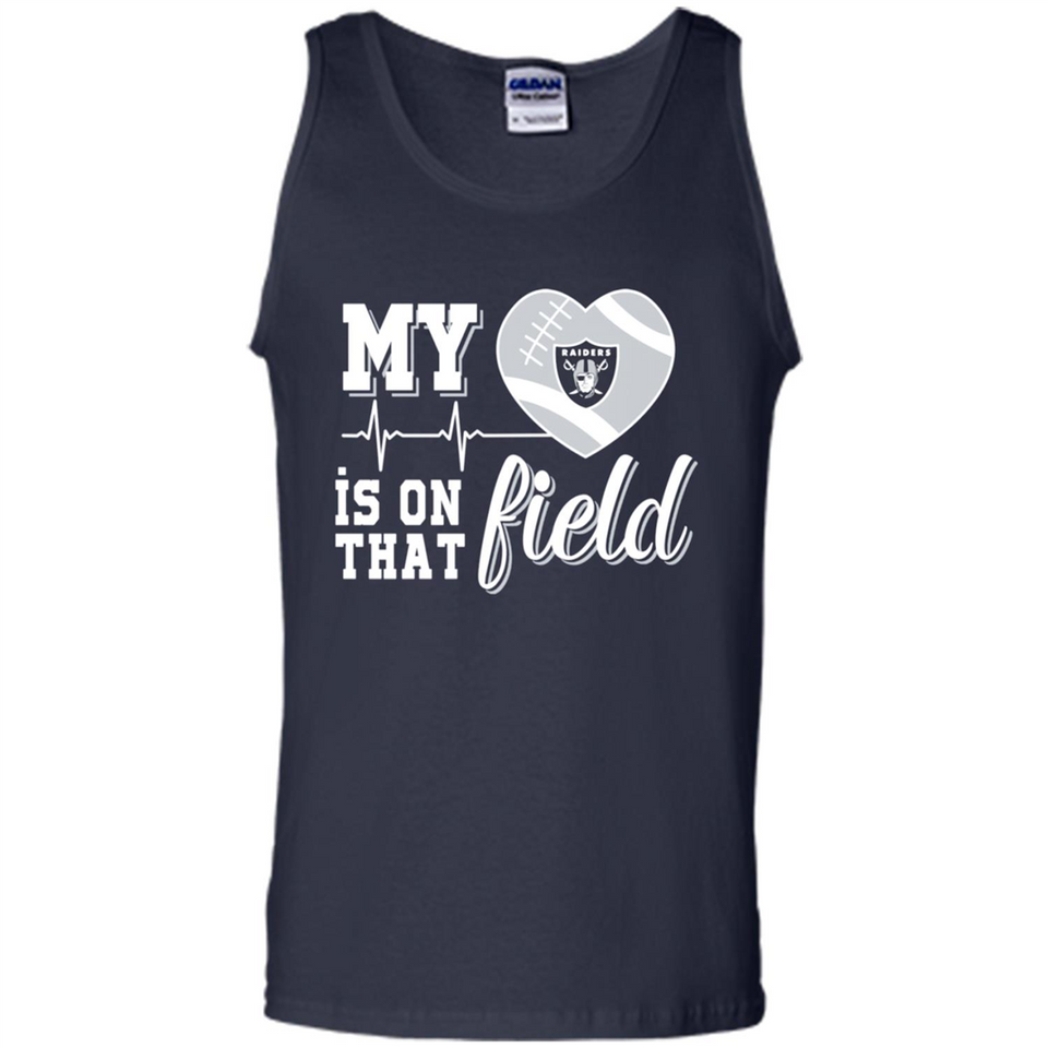 Oakland Raiders Football My Heart is on that Field - Tank Top
