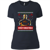 Christmas Ugly Sweater Floyd Mayweather Sweet Christmas - Ladies' Boyfriend T-Shirt