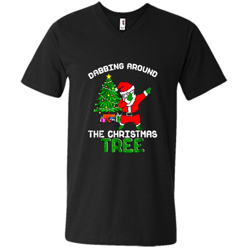 Christmas Dabbing Santa - Men's V-Neck