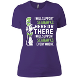 Shirt For Dr Seuss Cat And Seattle Seahawks Fans - Ladies' Boyfriend T-Shirt