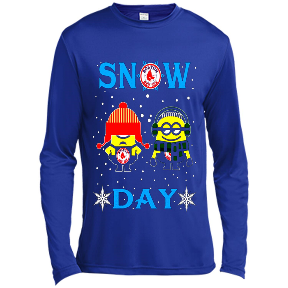 Snow Day Shirt For Boston Red Sox Vs Minion Fans pingpong